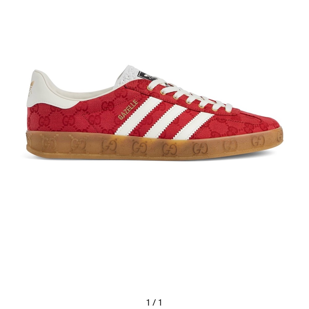 Authentic ADIDAS X GUCCI GAZELLE SNEAKER in Red!!  Sold out On gucci site now